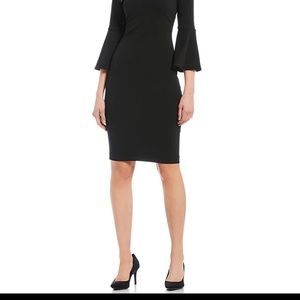Black bell sleeve dress